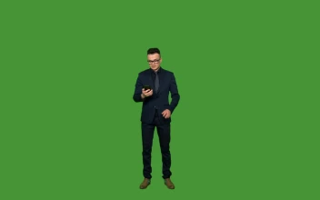 Stock Footage Young Man Answering A Phone Call On A Green Screen Free