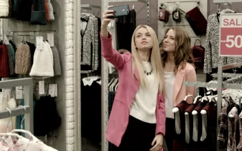Stock Footage Young Women Doing Selfie In A Clothing Store Free