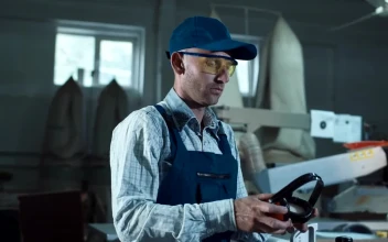 Stock Footage Worker Putting On Headphones Free