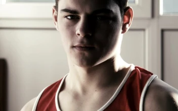 Stock Footage Young Boxer Looks Into The Camera Free