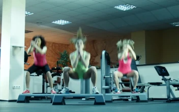 Stock Footage Women Jumping And Making Exercise Free