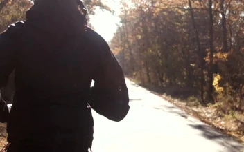 Stock Footage Young Woman Running In The Park Path Free