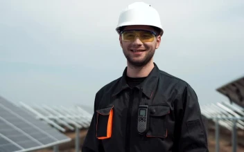 Stock Footage Worker With A Security Helmet Smiling And Modeling Free