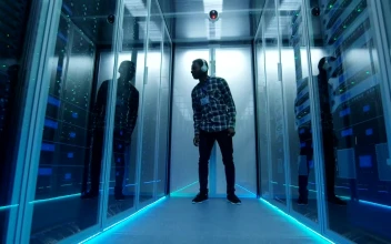 Stock Footage Young Man Listening To Music In The Server Room Free