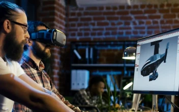Stock Footage Young Man Working With Vr Glasses On D Model Free