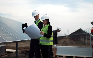 Stock Footage Workers Of Solar Energy Plant Outdoors Free
