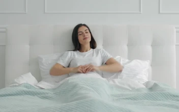 Stock Footage Woman Stretching While Getting Up In The Morning Free