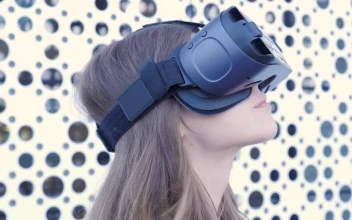 Stock Footage Woman Using A Vr Headset In A Bright Room Free