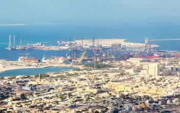 Stock Footage Zooming Out Of Dubai Trading Port Free