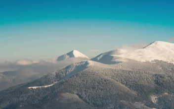 Stock Footage Zoom Out Of A Mountainous Area In Winter Free