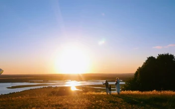 Stock Footage Young Family With Kite At Sunset Free