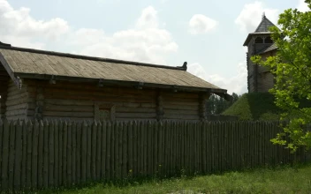 Stock Footage Wooden Ancient House In A Fortress Free