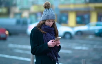 Stock Footage Young Woman On The Street Texting On Her Phone Free