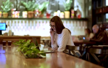 Stock Footage Young Businesswoman Working In The Coffee Shop Free