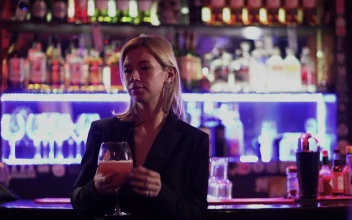 Stock Footage Woman Rejects Pickup Line At Bar In Night Club Free
