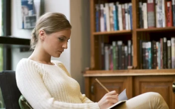 Stock Footage Woman Thinking And Writing Free
