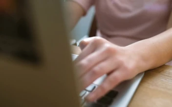 Stock Footage Woman Hands Typing On A Laptop Free