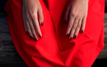 Stock Footage Womans Hands Make Heart Shape On Red Cloth Free