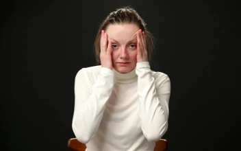 Stock Footage Woman Massaging A Headache Free