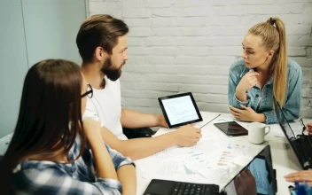 Stock Footage Young Team Brainstorm With Tablet At Meeting Free