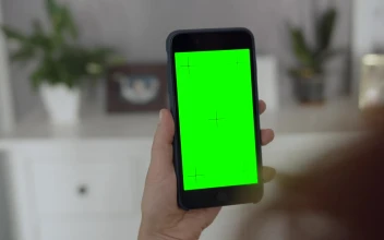 Stock Footage Woman Holding Greenscreen Mobile Phone Taps Screen Free