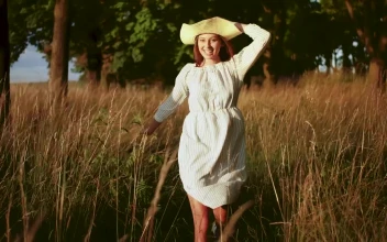 Stock Footage Woman Running Free Through Country Field Free