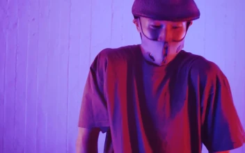 Stock Footage Young Man With Face Mask Dancing Portrait Free