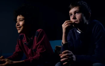 Stock Footage Young Boys Watching A Funny Film Free