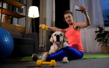 Stock Footage Woman Taking A Selfie After A Workout Free