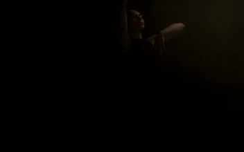 Stock Footage Young Woman Dancing In A Dark Room Free