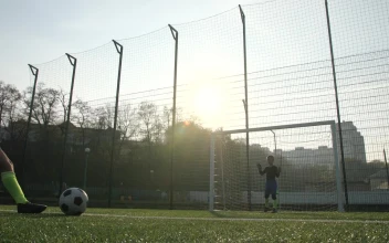 Stock Footage Young Boy Scoring A Goal Free