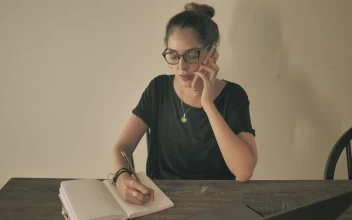 Stock Footage Young Woman Doing Home Office In Her Dining Room Free