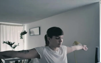 Stock Footage Woman Meditating At Home Free