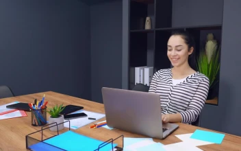 Stock Footage Young Female Employee Having A Video Call With A Client Free