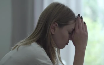 Stock Footage Woman Stressed And Wailing Profile View Free