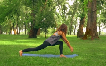 Stock Footage Woman Doing Yoga In A Park Free
