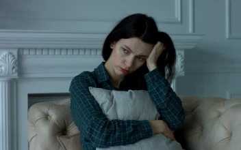 Stock Footage Worried And Sad Woman Hugging A Cushion Free