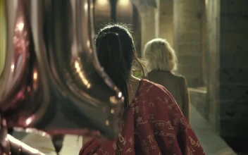 Stock Footage Women With Balloons Walking At Night Free