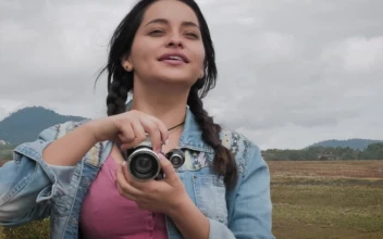 Stock Footage Young Woman Taking Photos In The Field Free