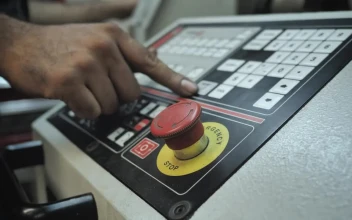 Stock Footage Worker Operating An Industrial Lathe Free