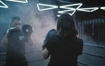 Stock Footage Woman Practicing Fit Boxing Free