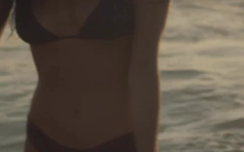 Stock Footage Womans Portrait Wearing A Bikini At The Beach Free