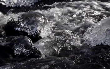 Icy River Rocks Video