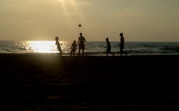 Ree Video Playing Football Beach Video