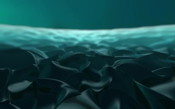 HD Teal Glass Waves & Screensaver