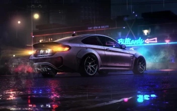 Bmw M4 Car Night Rain For PC
