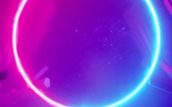 iPhone and Android Colorful Neon Circle Live Phone Wallpaper