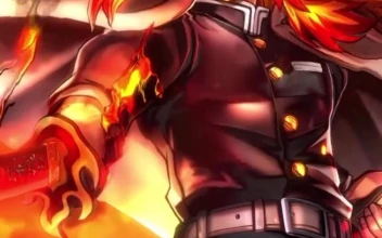 iPhone and Android Demon Slayer Rengoku Fire Background Phone
