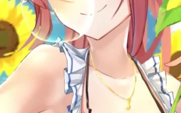 iPhone and Android Monika Sunflower Paradise Ddlc Live Phone Wallpaper