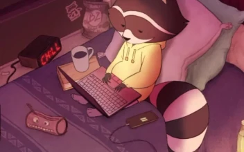 iPhone and Android Chill Raccoon House Phone